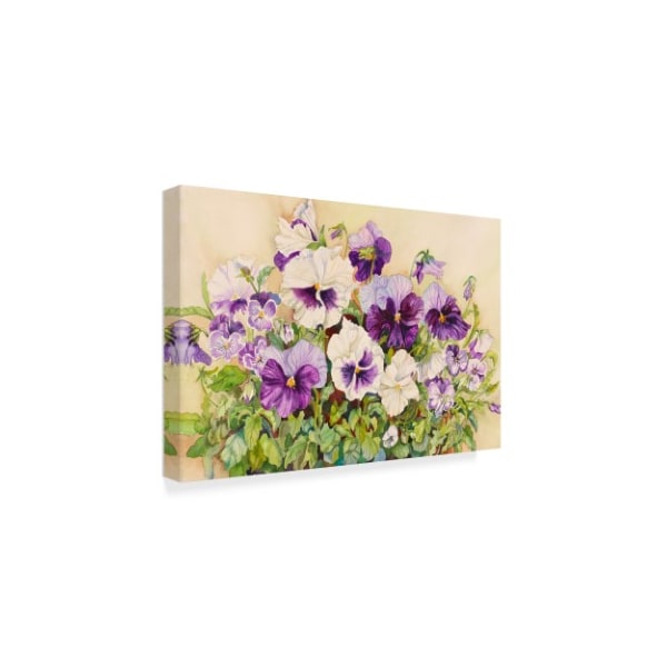 Joanne Porter 'Purple Pansies' Canvas Art,16x24